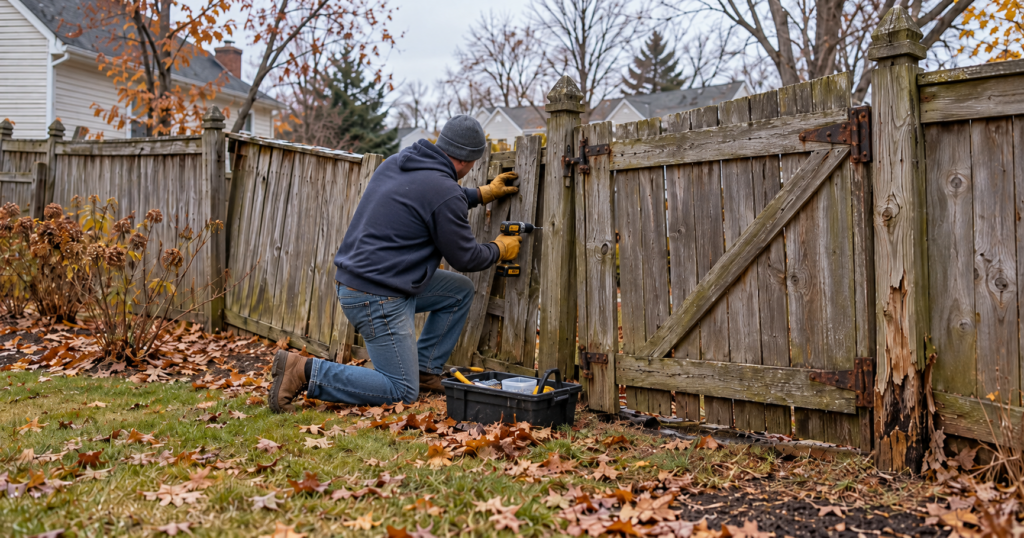 Late Autumn Fence Repair